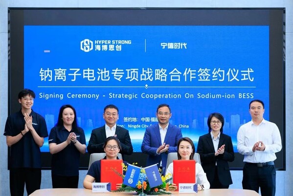 CATL และ HyperStrong ลงนามข้อตกลงความร่วมมือด้านระบบกักเก็บพลังงานโซเดียมไอออนครั้งใหญ่ที่สุดในโลก CATL และ HyperStrong ลงนามข้อตกลงความร่วมมือด้านระบบกักเก็บพลังงานโซเดียมไอออนครั้งใหญ่ที่สุดในโลก