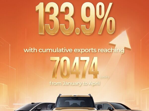 ยอดส่งออกต่างประเทศของ GAC ทำสถิติสูงสุดครั้งใหม่ พุ่งขึ้น 133.9% เมื่อเทียบรายปีในช่วงเดือนมกราคมถึงเมษายน ขณะเร่งขยายธุรกิจสู่ตลาดโลกอย่างรวดเร็ว ยอดส่งออกต่างประเทศของ GAC ทำสถิติสูงสุดครั้งใหม่ พุ่งขึ้น 133.9% เมื่อเทียบรายปีในช่วงเดือนมกราคมถึงเมษายน ขณะเร่งขยายธุรกิจสู่ตลาดโลกอย่างรวดเร็ว