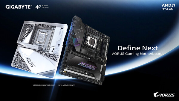 GIGABYTE เปิดตัวเมนบอร์ดซีรีส์ X870E และ X870 AORUS INFINITY ในโอกาสครบรอบ 40 ปี ที่งาน COMPUTEX 2026 GIGABYTE เปิดตัวเมนบอร์ดซีรีส์ X870E และ X870 AORUS INFINITY ในโอกาสครบรอบ 40 ปี ที่งาน COMPUTEX 2026